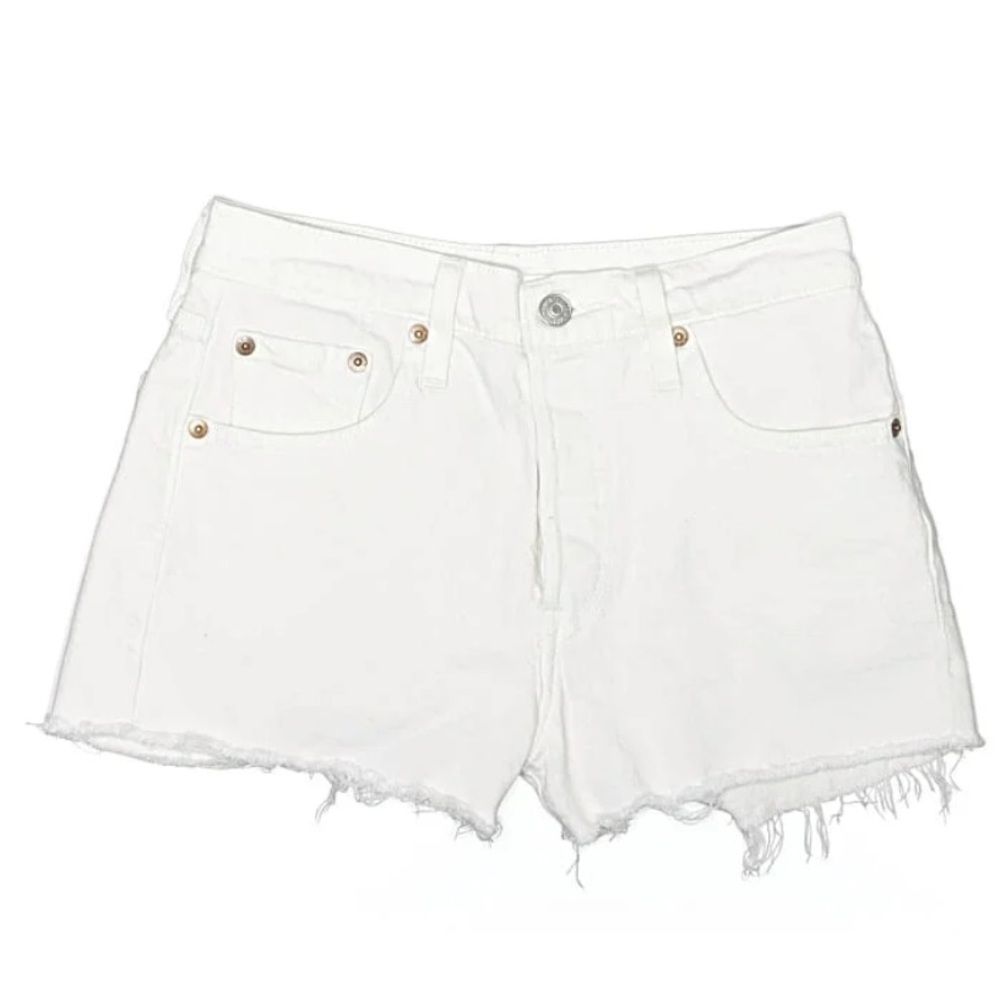 Levis | White Denim high rise Women Shorts